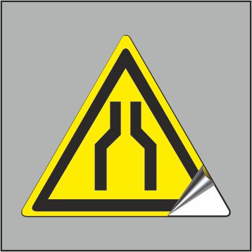 Купить w30-r осторожно. сужение проезда (прохода) (треугольник) контурная резка