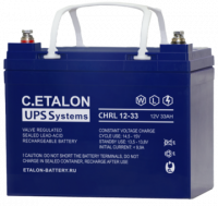 Изображение аккумулятор etalon chrl 12-33 12в 33 а∙ч