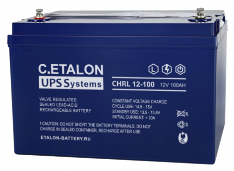 Купить аккумулятор etalon chrl 12-100 12в 100 а∙ч